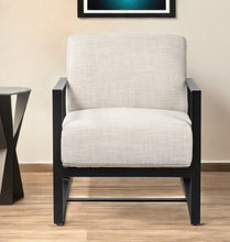 Load image into Gallery viewer, Fabric Arm Chair - Cream / Black
