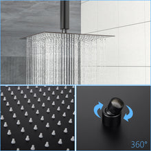 Load image into Gallery viewer, 10" Square Rainfall Shower Head With Silicone Nozzle - Oil-Rubbed Bronze

