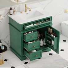Load image into Gallery viewer, Freestanding Bathroom Vanity With Sink, Soft Closing Door, Tip Out Drawer
