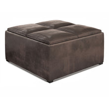 Load image into Gallery viewer, Avalon - Upholstered Square Coffee Table Storage Ottoman
