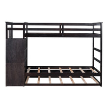 Load image into Gallery viewer, Twin Over Twin Bunk Bed with Trundle and Staircase,Espresso(OLD SKU:LT000068AAP)
