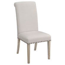 Load image into Gallery viewer, Upholstered Dining Chair With Rolled Edge Seat Back (Set of 2) - Beige
