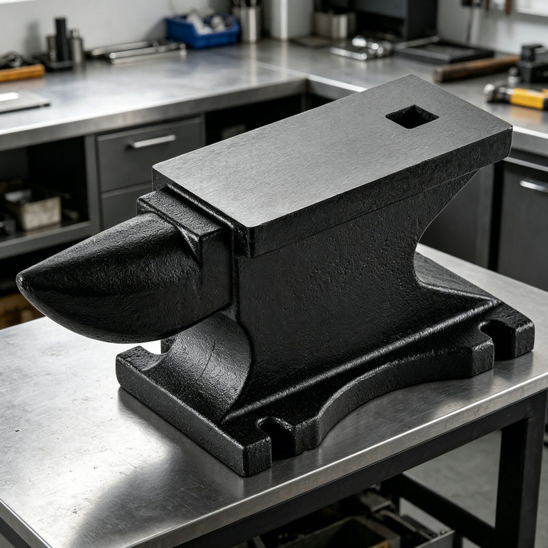 100 Lbs Single Horn Anvilб Counterop And Stable Base - Black