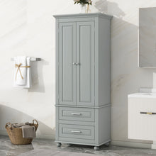 Load image into Gallery viewer, Tall Storage Cabinet With 2 Drawers For Bathroom

