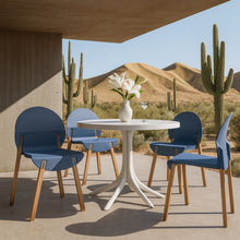 Load image into Gallery viewer, 4 Piece Set Of Single Chairs, Traditional Elements With Round Table
