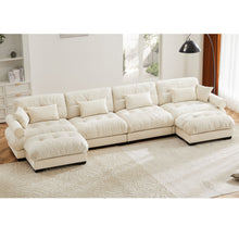 Load image into Gallery viewer, Super Comfort Oversized Modular Sectional Sofa With Movable Ottoman
