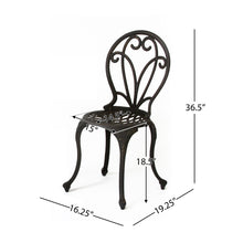Load image into Gallery viewer, Thomas - 3 Pieces Cast Bistro Set - Black / Gold
