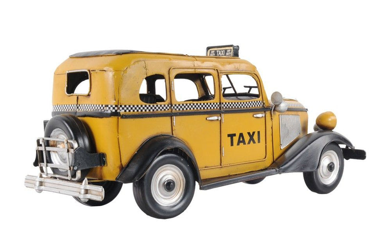 Checker Taxi Cab Model Sculpture - Yellow