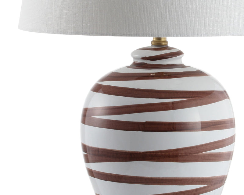 29" Novelty Table Lamp With Drum Shade - Brown