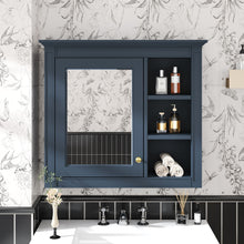 Load image into Gallery viewer, Wall Mounted Medicine Cabinet With Mirror And 3 Open Shelves
