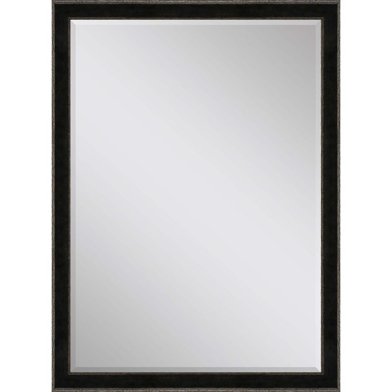 40" Solid Wood Framed Accent Mirror - Dark Brown