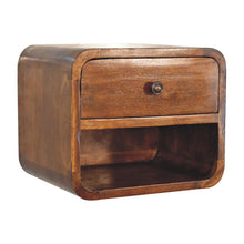 Load image into Gallery viewer, 12" Solid Wood One Drawer Floating Nightstand - Chestnut
