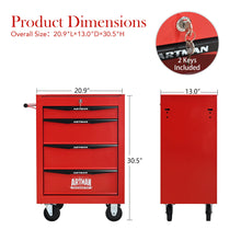 Load image into Gallery viewer, Rolling Metal Tool Chest With Drawers, Steel Storage Cabinet With Ball Bearing Slides
