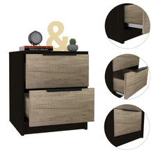 Load image into Gallery viewer, Open Compartment Two Drawer Nightstand - Black

