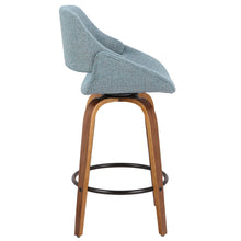 Load image into Gallery viewer, Fabrico - Mid Century Modern Fixed Height Counter Stool And Round Footrest (Set of 2)
