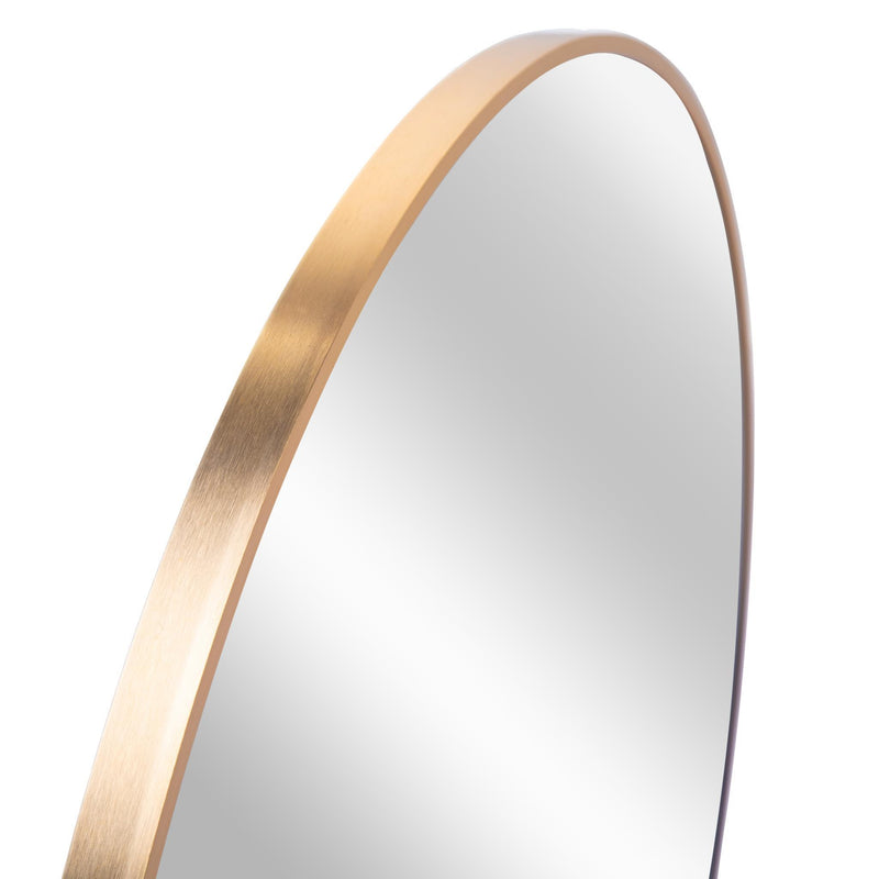 Aluminum Round Framed Bathroom Vanity Mirror (756063) - Gold