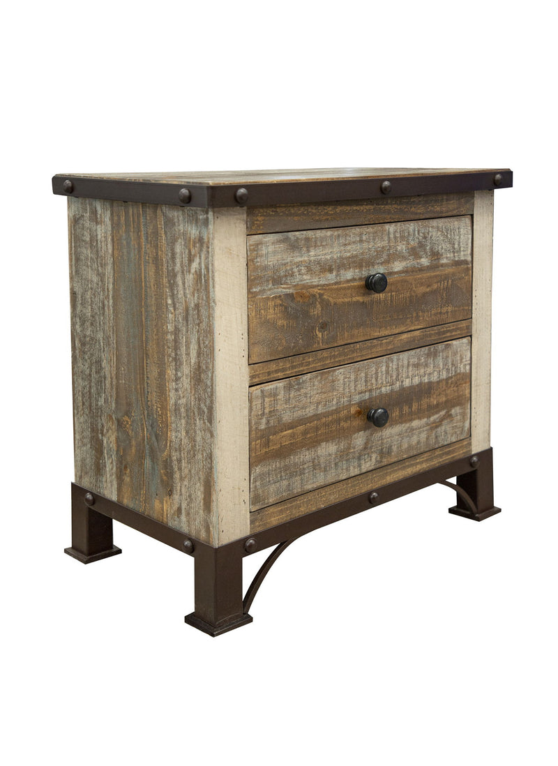27" Two Drawer Nightstand - Brown