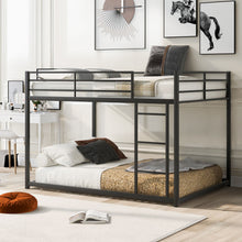 Load image into Gallery viewer, Metal Bunk Bed, Low Bunk Bed With Ladder

