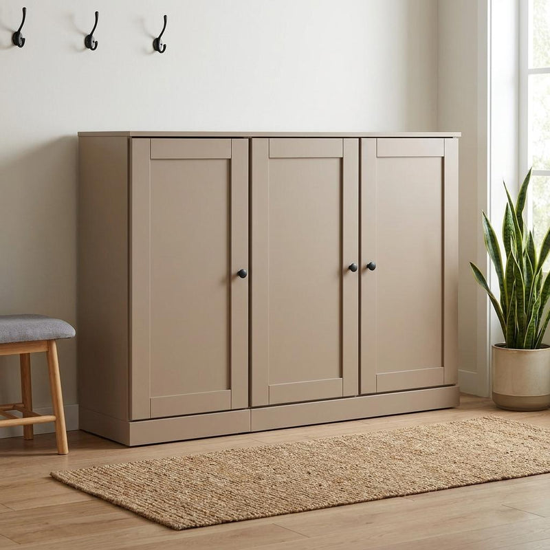 Solid Woodshoe Storage Cabinet (755984) - Beige