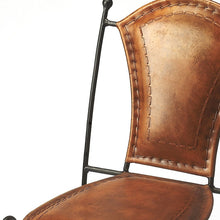 Load image into Gallery viewer, 33.5" Faux Leather Side Chair - Brown

