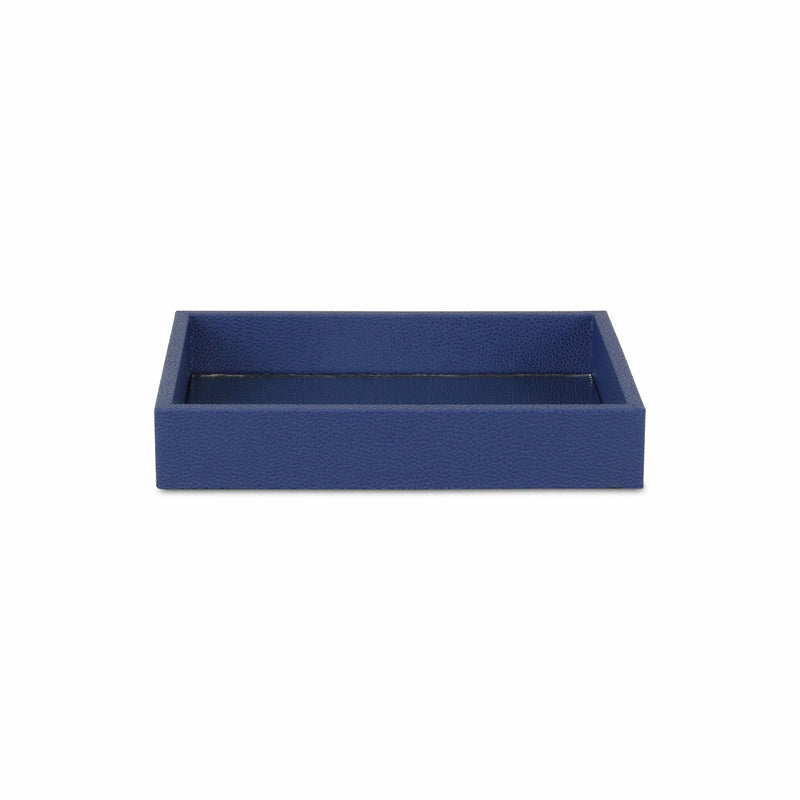 10" Rectangular Wood Handmade Tray - Navy Blue