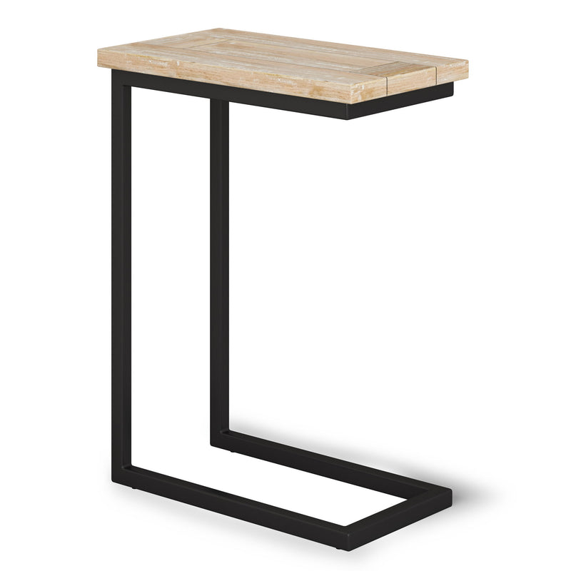 Metal End Table - White