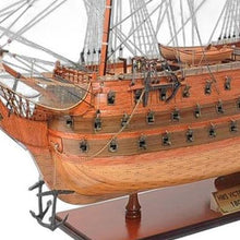 Load image into Gallery viewer, Hand Painted Model Boat Tabletop Sculpture (401840) - Brown
