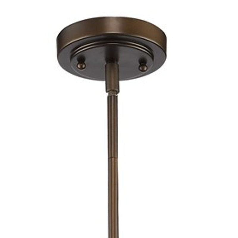 Hanging Light With Glass Dome Shade - Antique Bronze / Brown