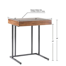 Load image into Gallery viewer, Wynn - Pull Up Table With Storage Compartment 22X16X26&quot; - Pecan
