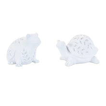 Load image into Gallery viewer, Poly Frog Turtle Figurines (Set of 2) - White
