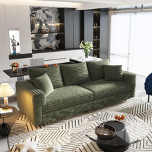 Load image into Gallery viewer, 4 Seat Sofa, Modern Comfy Upholstered Sofa Cloud Couch, Deep Seat Couches With Soft Pillows
