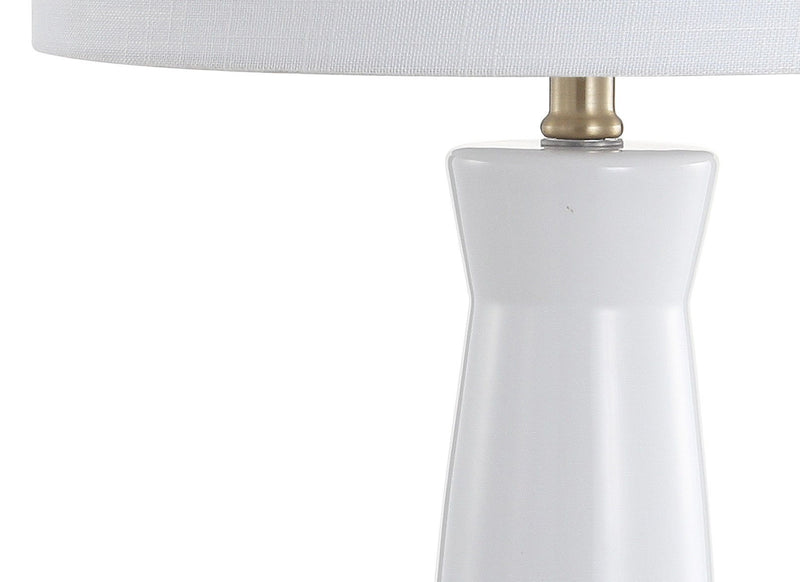 29" Novelty Table Lamp LED With Globe Shade - White