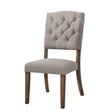 Load image into Gallery viewer, Tufted And Upholstered Linen Open Back Dining Side Chairs (Set of 2) - Cream
