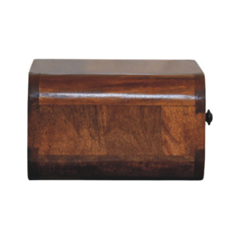 12" Chestnut Solid Wood One Drawer Floating Nightstand - Light Brown