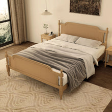 Load image into Gallery viewer, Traditional Style Rattan Bed Frame, No Box Spring Needed

