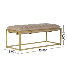 Load image into Gallery viewer, Breu - Ottoman Bench - Gold
