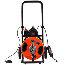 Load image into Gallery viewer, Drain Cleaning Machine 100Ft X 3/8" Auto Feed Sewer Snake - Orange
