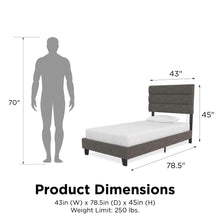 Load image into Gallery viewer, Paloma - Twin Bed With Dual USB Port - Linen
