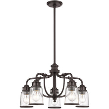 Load image into Gallery viewer, 21'' Five Light Dimmable Chandelier With Shades - Bronze
