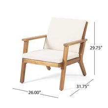 Load image into Gallery viewer, Avacyn - Outdoor Acacia Wood 4 Seater Chat Set With Cushions
