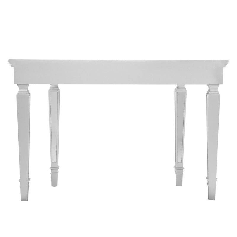 Mirrored Glass Free Form Console Table - Silver