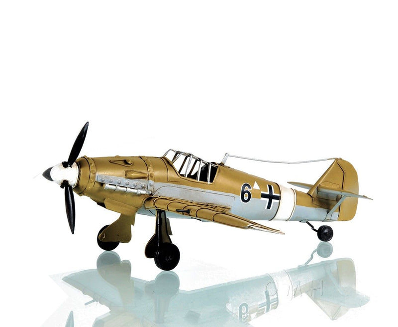 c1935 Messerschmitt BF 109 Fighter Sculpture - Yellow