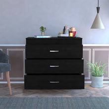 Load image into Gallery viewer, Three Drawer Dresser Wooden - Black
