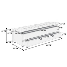 Load image into Gallery viewer, Storage Ottoman With Tufted Seat And Underseat Drawer
