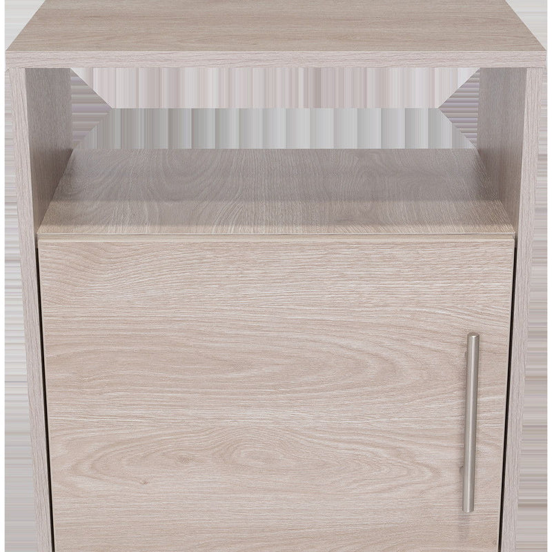 23" Faux Wood Nightstand With Storage - Light Brown