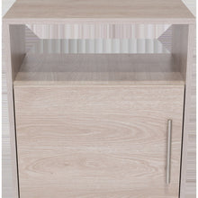 Load image into Gallery viewer, 23" Faux Wood Nightstand With Storage - Light Brown
