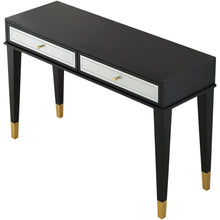 Load image into Gallery viewer, Console Table And Drawers - Black And Silver And Gold
