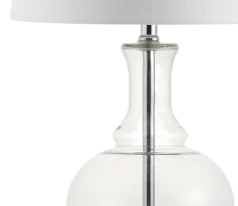 25" Novelty Table Lamps With Drum Shades (Set of 2) - Clear
