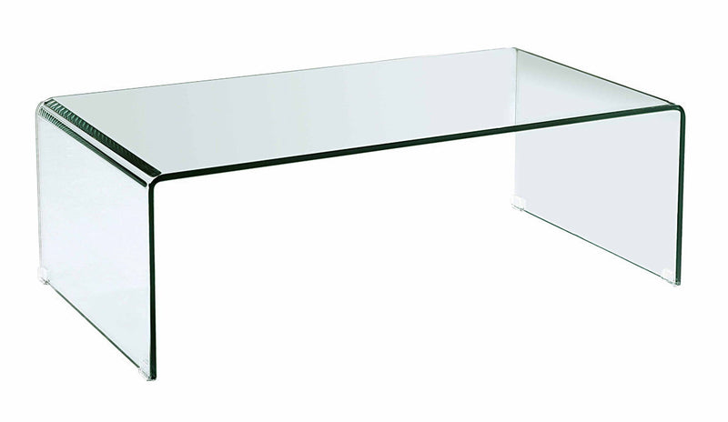 24" Glass Sled Coffee Table - Clear