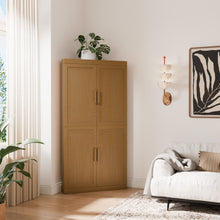 Load image into Gallery viewer, Corner Accent Cabinet With Two Doors (Set of 2) - Natural

